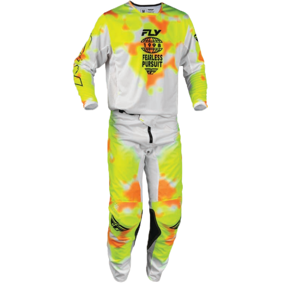 Fly Racing 2027 Kinetic Blur Gearset - White/Hi-Vis/Orange
