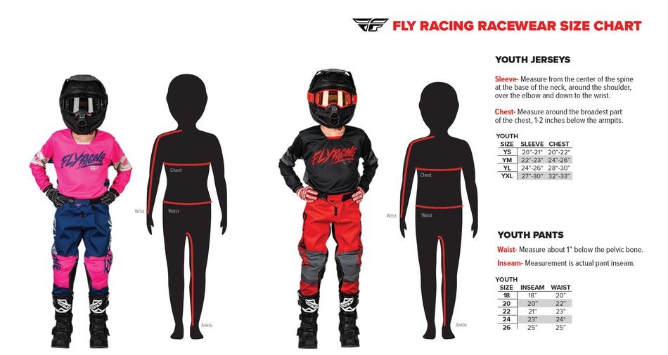 Fly Racing Youth F-16 Raze Gearset - Black/Grey