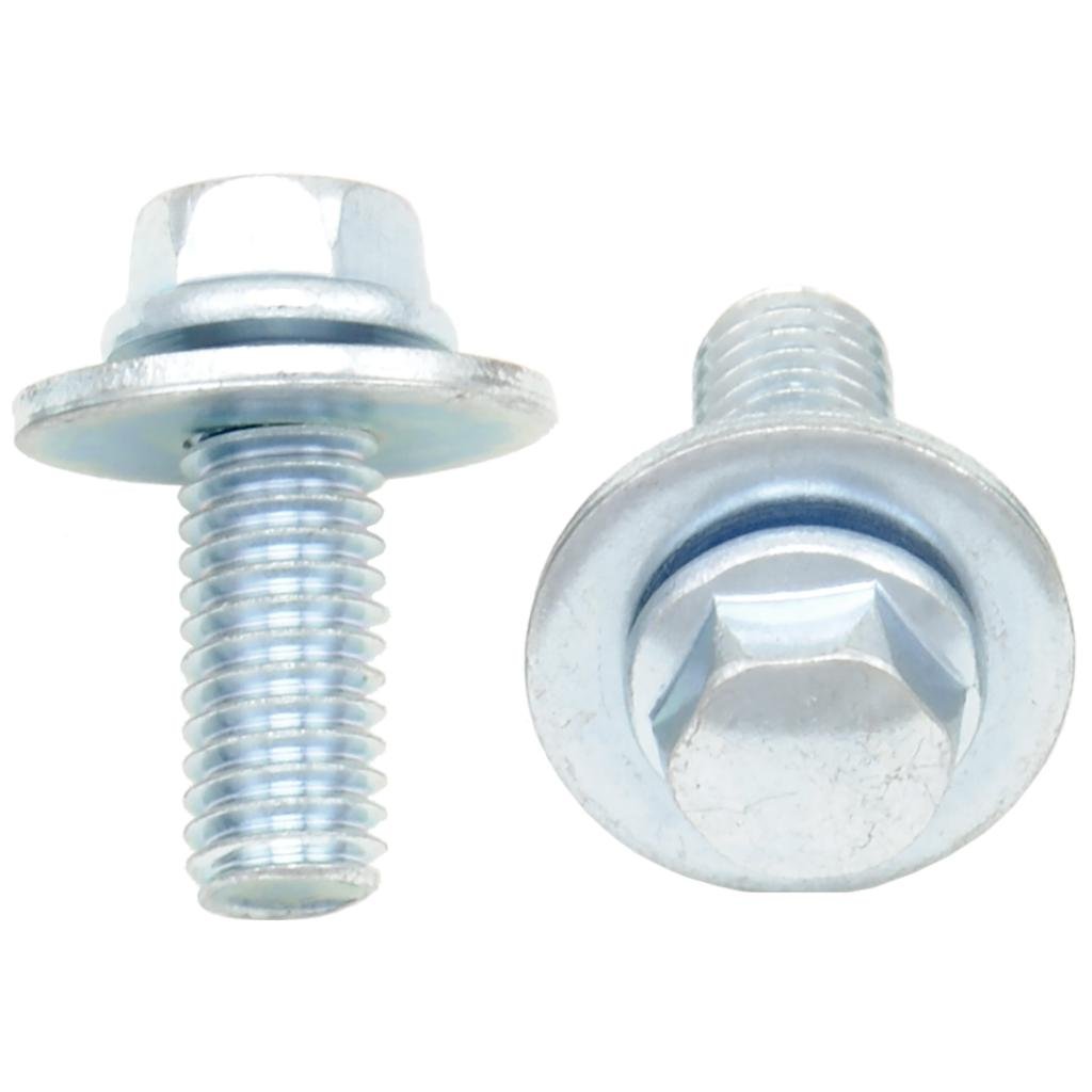 Bolt 8Mm Hex Head Flange Bolt 6X1.0X16Mm W/16Mm Washer 10/Pk | 024 - 11616 - MojoMotoSport.com