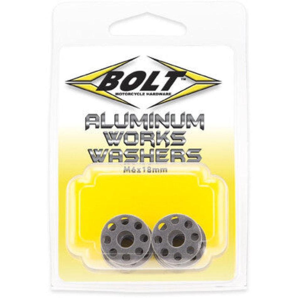 Bolt Aluminum Works Washers 18Mm 10/Pk | 2009 - AWW.18 - MojoMotoSport.com