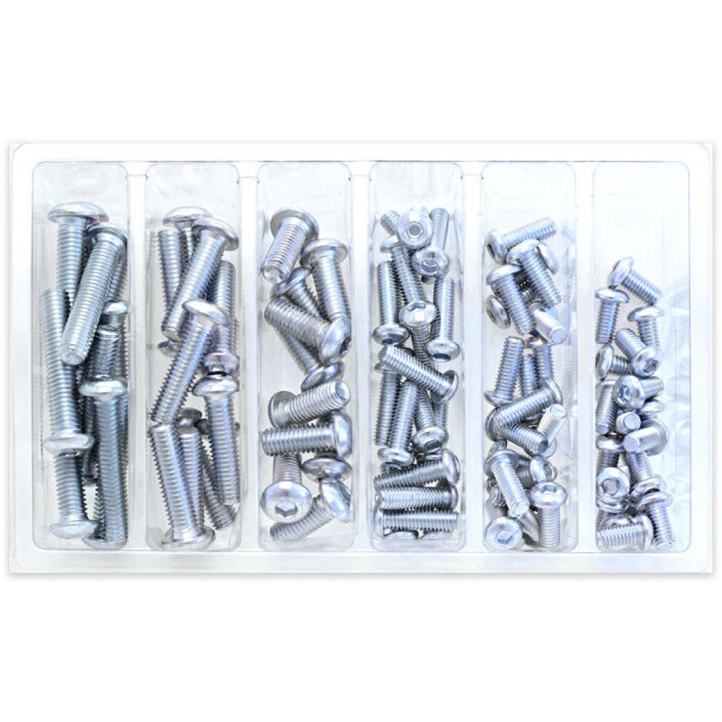 Bolt Button Head Allen Bolt Assortment 90 Piece Kit | SV - BHM6M8 - MojoMotoSport.com
