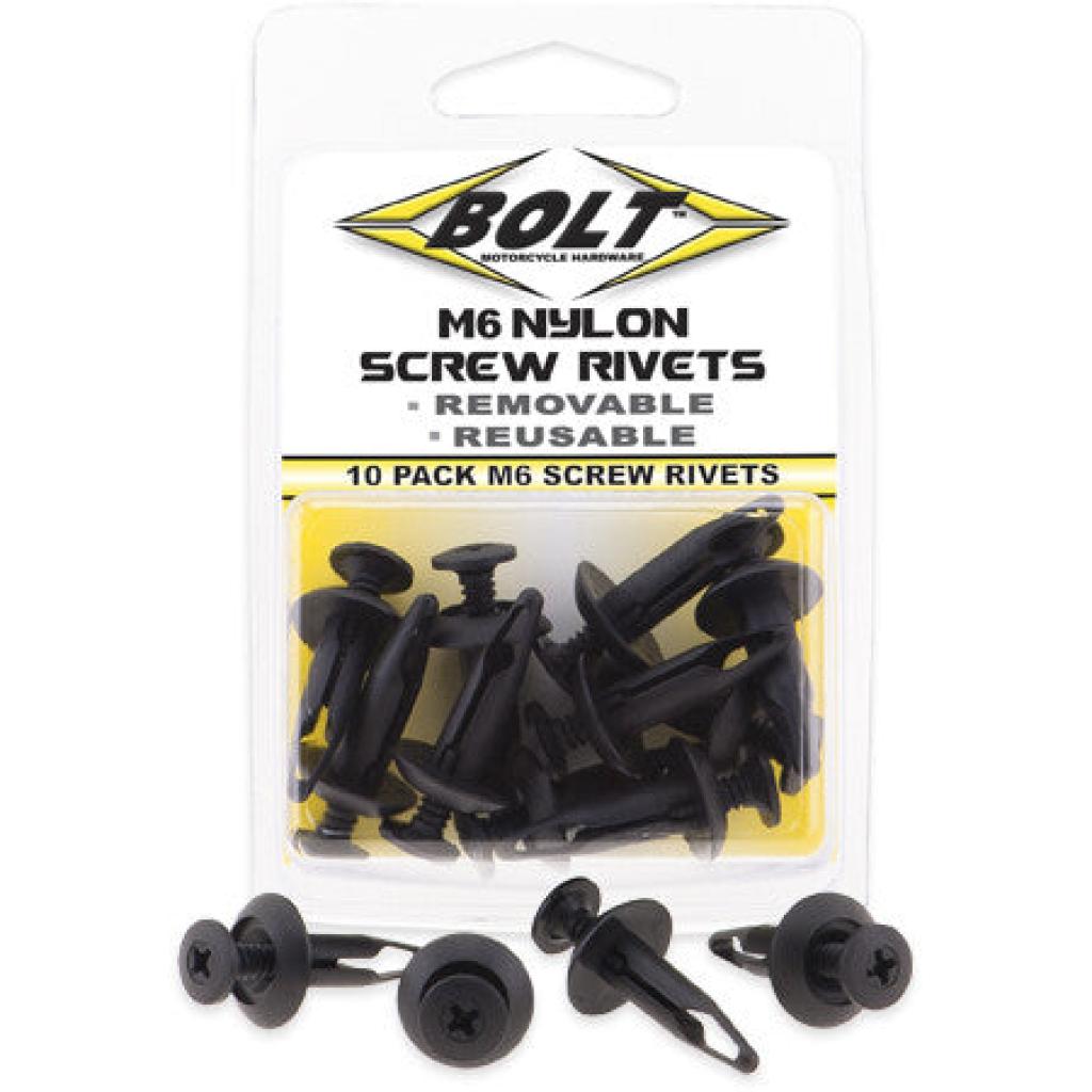 Bolt M6 Screw Rivet Kit 10/Pk | 2005 - 6SCRW - MojoMotoSport.com