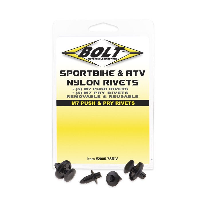 Bolt M7 Push & Pry Rivet Kit 5 Each 10/Pk | 2005 - 7SRIV - MojoMotoSport.com