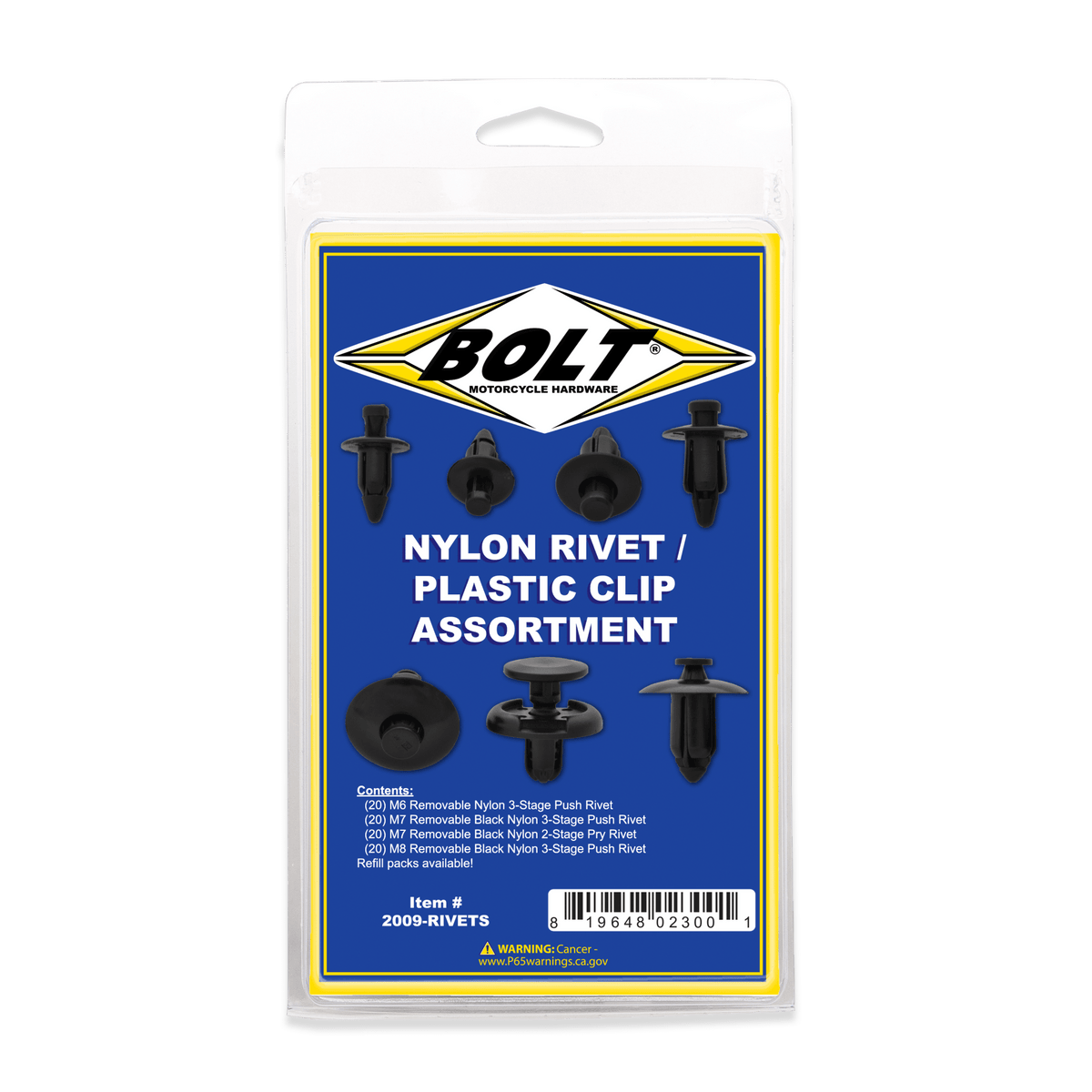 Bolt Rivet Assortment 80/Pk | 2009 - RIVETS - MojoMotoSport.com