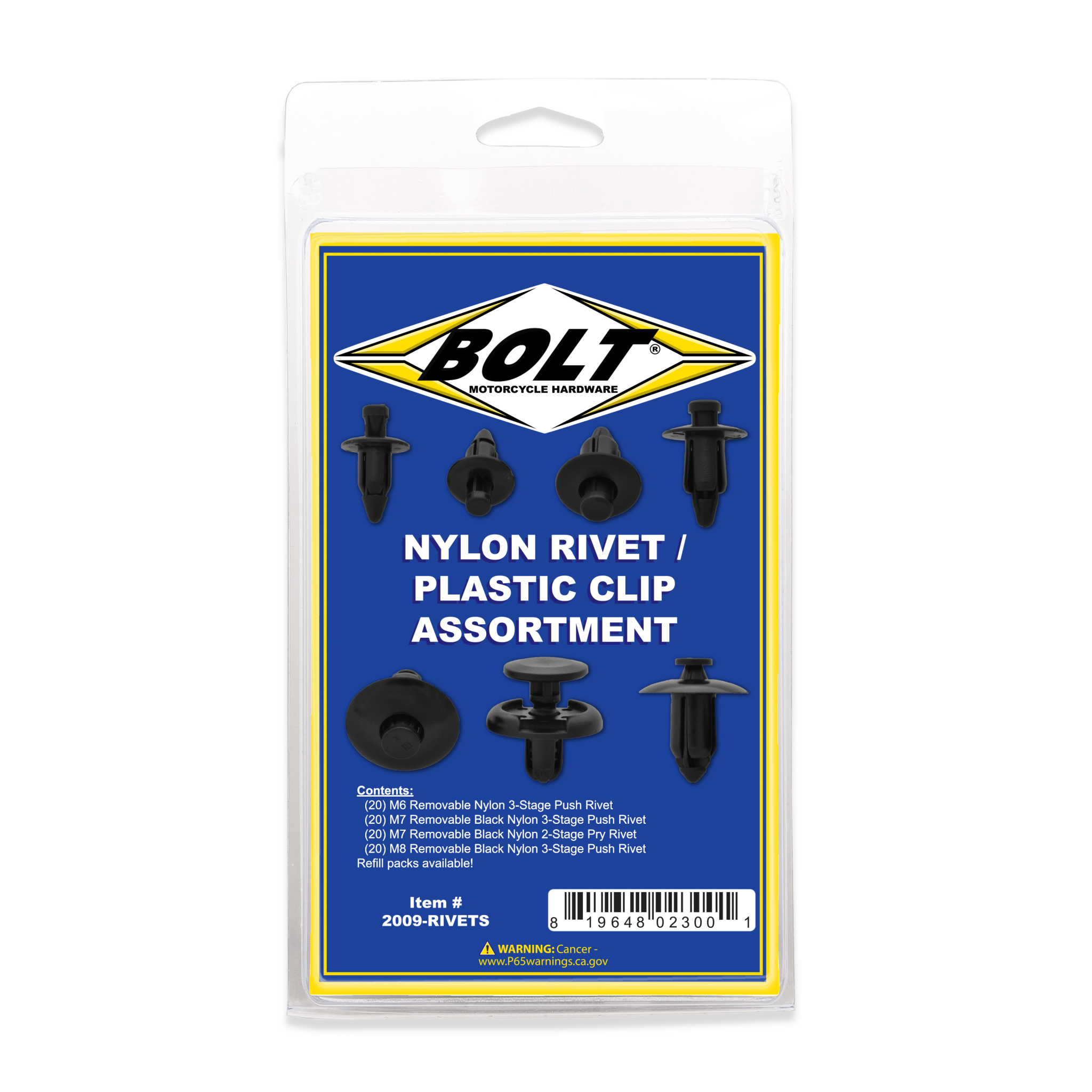 Bolt Rivet Assortment 80/Pk | 2009 - RIVETS - MojoMotoSport.com
