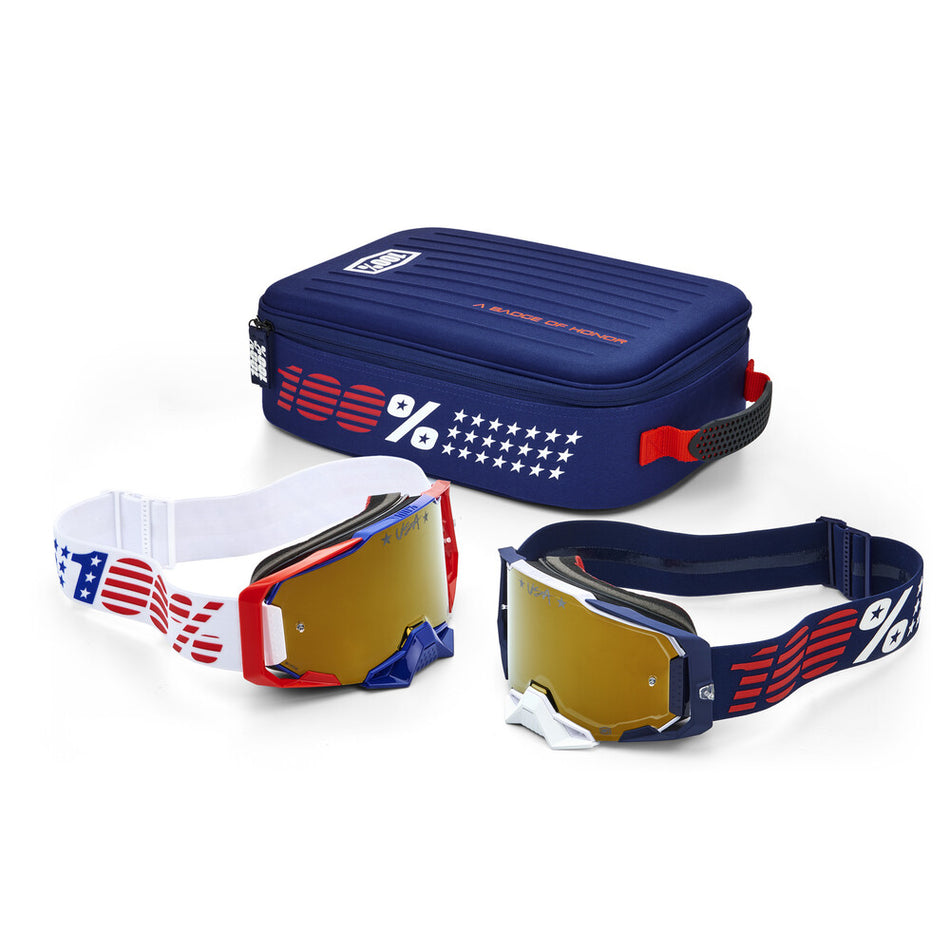 100% Dual Armega Goggles Pro Pack w/ Case