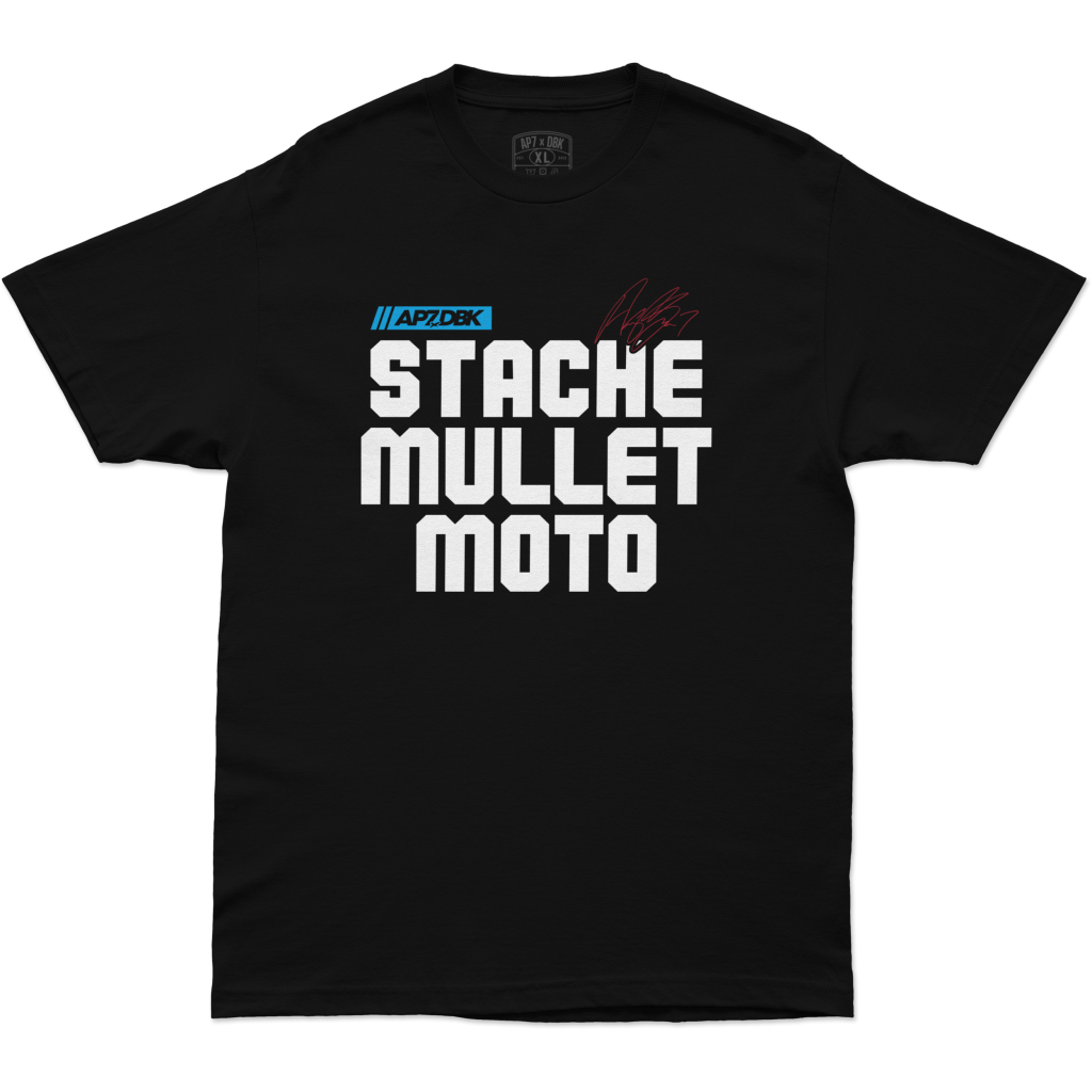 DBK Stache Mullet Moto Tee - MojoMotoSport.com