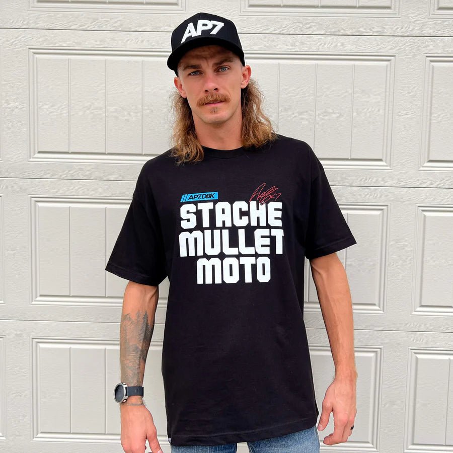 DBK Stache Mullet Moto Tee - MojoMotoSport.com