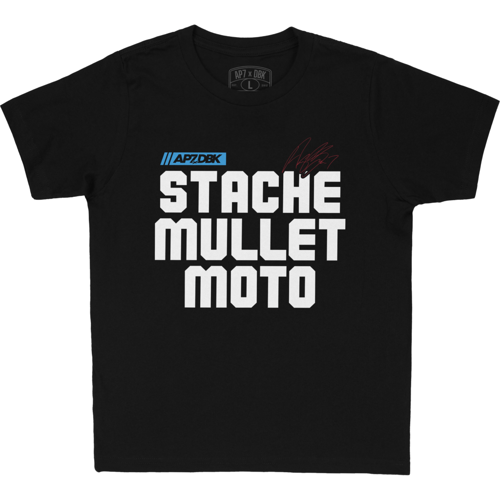 DBK Stache Mullet Moto Youth Tee - MojoMotoSport.com
