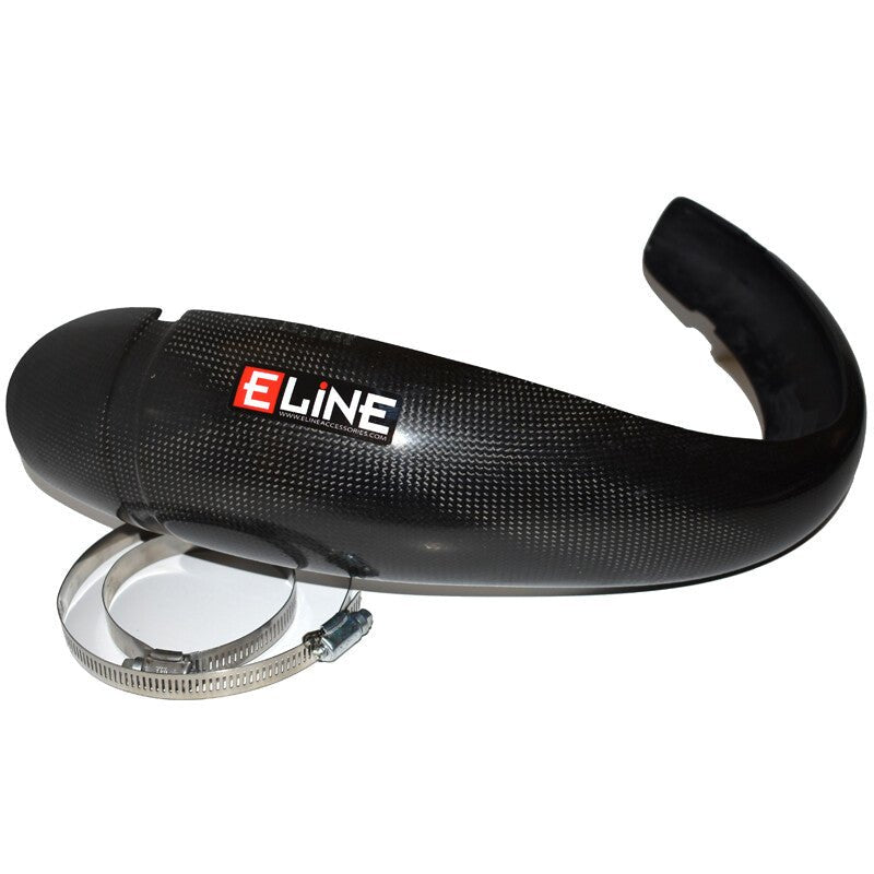 E Line Carbon Fiber Pipe Guard KTM/HUS/GAS 125 Fatty Pipe (2023 - 24) | MPG12523C - MojoMotoSport.com