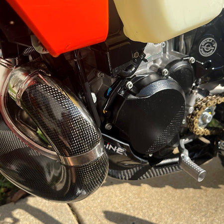 E - Line Carbon Fiber Skid Plate 2023 - UP KTM/HUS/GAS 250/300 | MSP30023 - MojoMotoSport.com