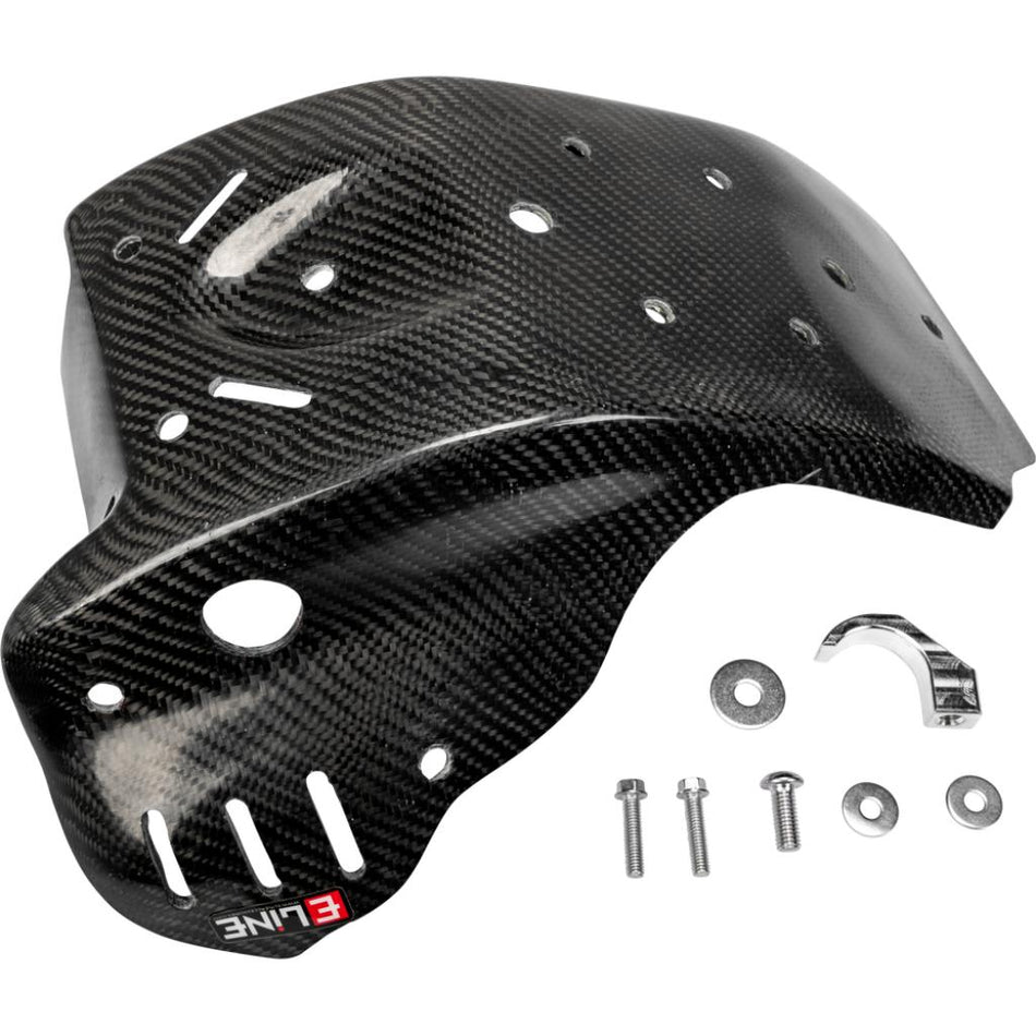 E - Line - KTM/Husqvarna 250/350 XCF - W/FE Carbon Fiber Skid Plate ('20 - '22) | MSP2316W - MojoMotoSport.com