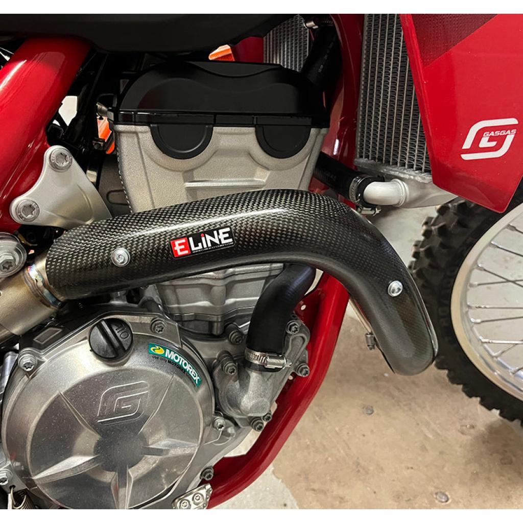 E - Line Stock Header Heat Shield for 2021 - 2023 GasGas MC/EX 350F | GHS35020 - MojoMotoSport.com