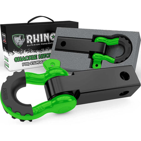 Rhino USA Shackle Hitch Receiver W/ D-Ring (Black)