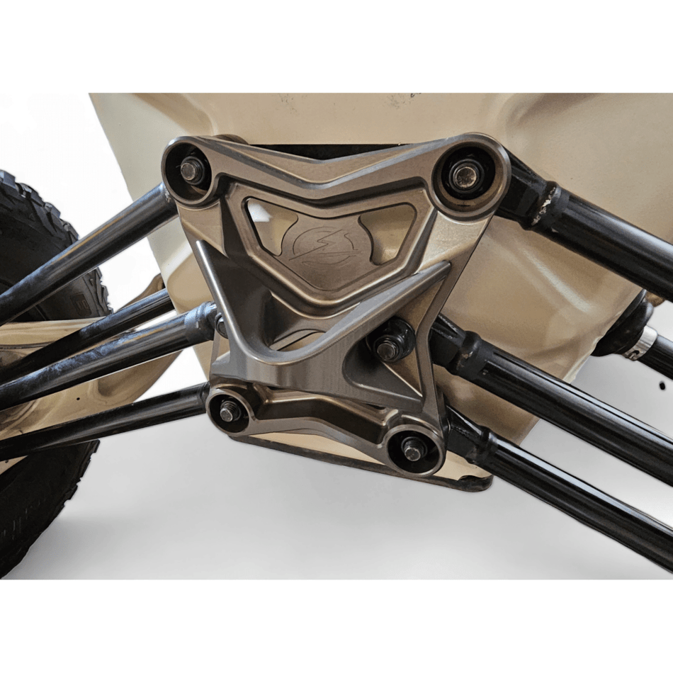 Elektric Offroad 2017 - 2021 Can Am X3 Maverick EOD Radius Rod Plate with Tow Hook Gun Metal - MojoMotoSport.com