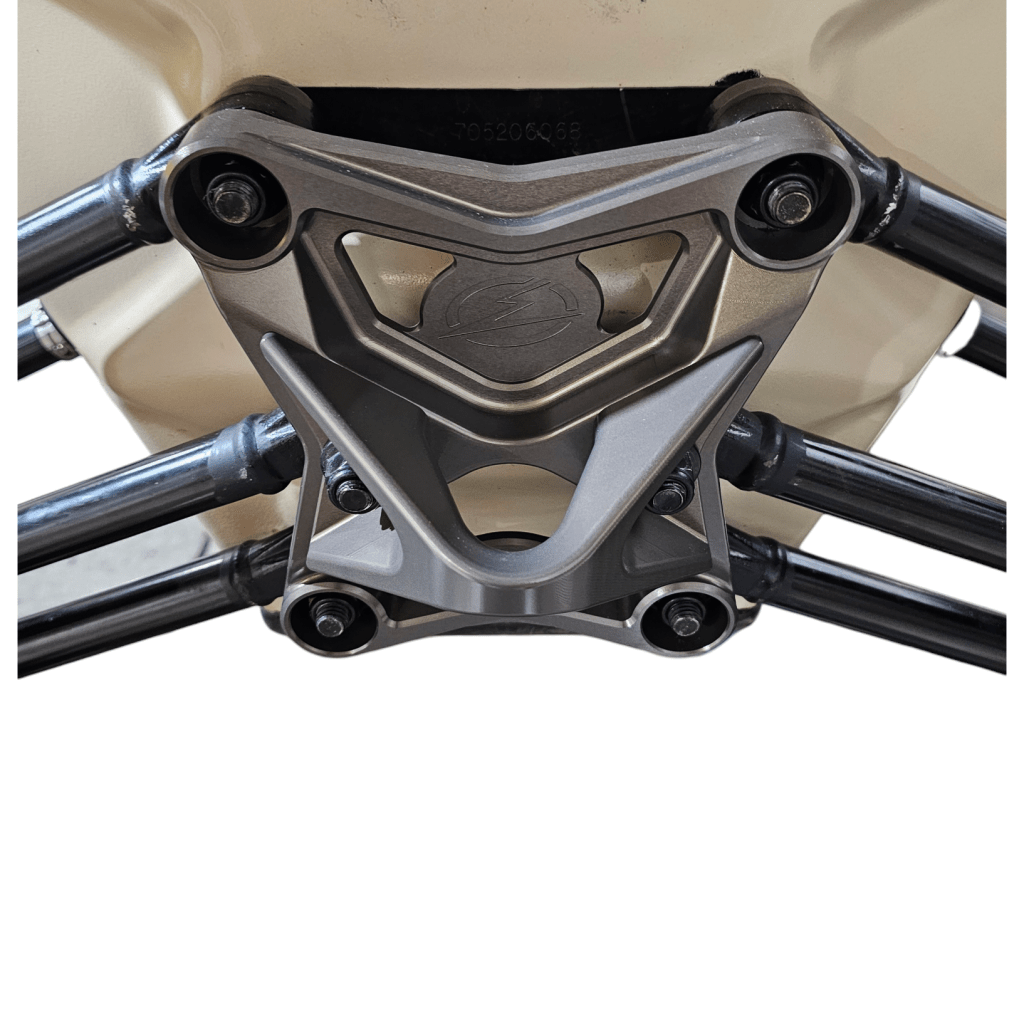 Elektric Offroad 2017 - 2021 Can Am X3 Maverick EOD Radius Rod Plate with Tow Hook Gun Metal - MojoMotoSport.com