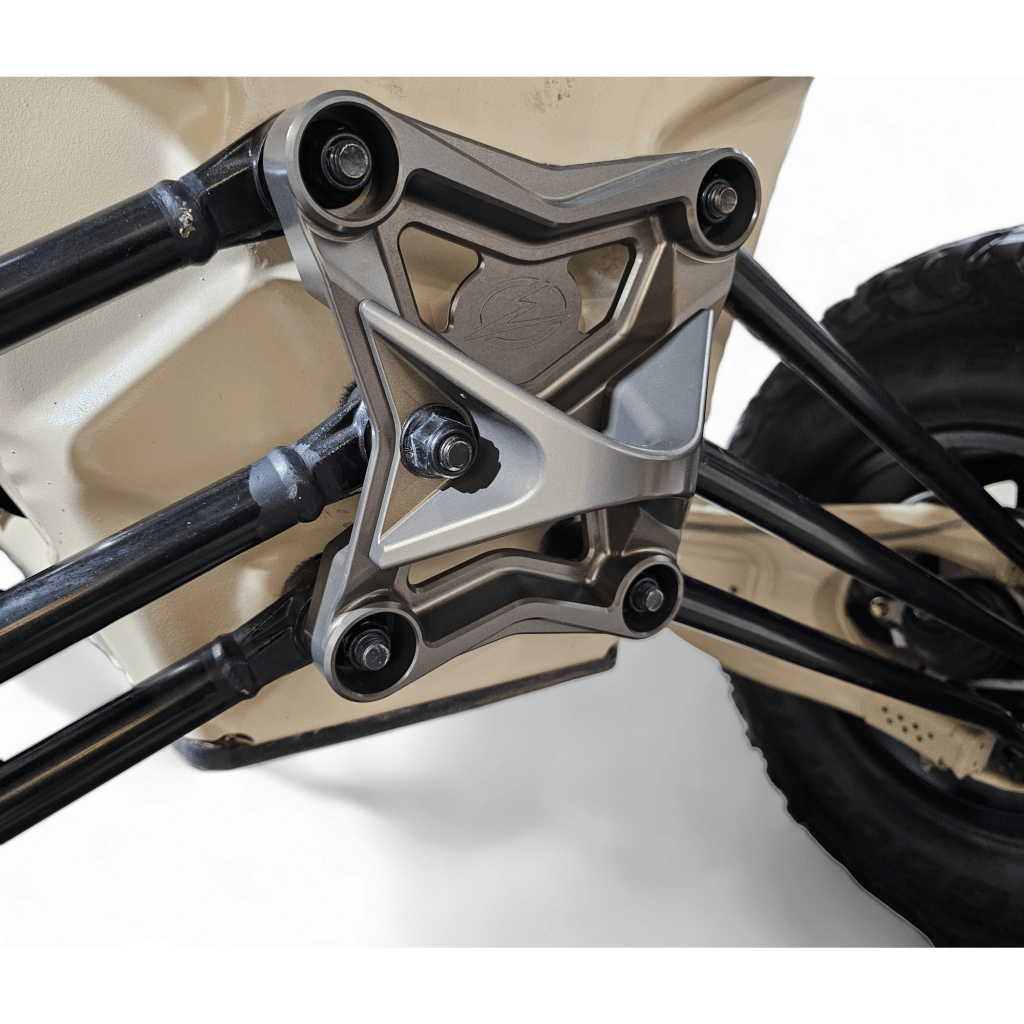 Elektric Offroad 2017 - 2021 Can Am X3 Maverick EOD Radius Rod Plate with Tow Hook Gun Metal - MojoMotoSport.com