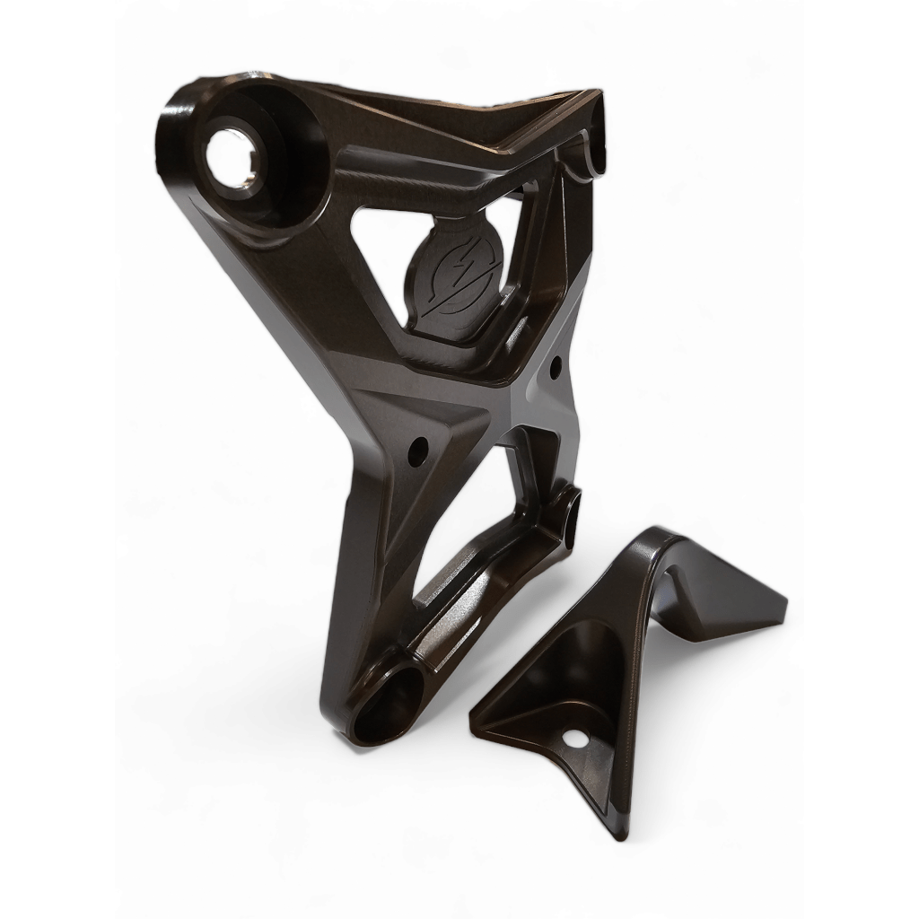 Elektric Offroad 2020 - 2024 Polaris RZR Pro XP Radius Rod Plate with Tow Hook Gunmetal - MojoMotoSport.com