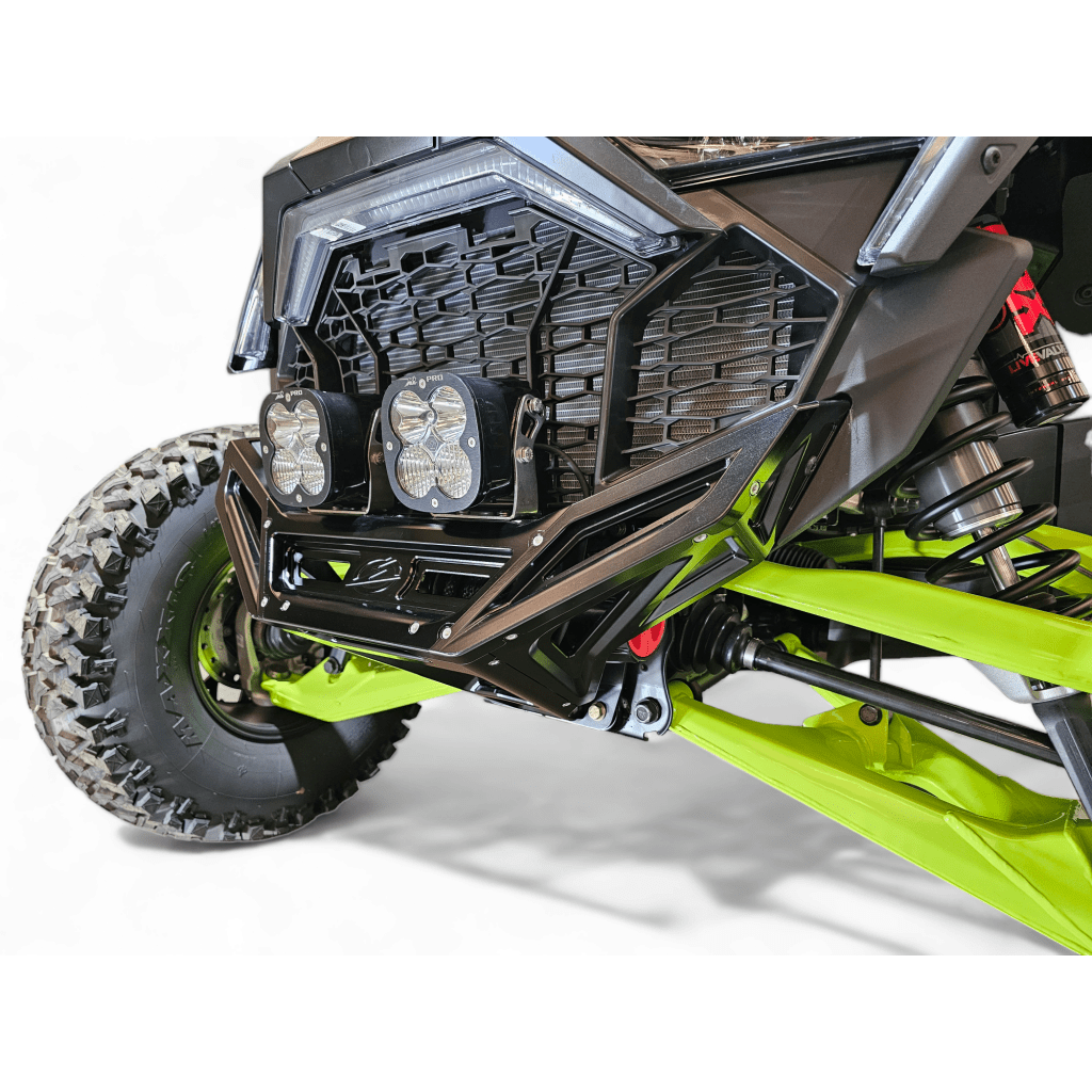 Elektric Offroad 2022 - 2024 Polaris RZR Pro R/ Turbo R Machined Billet Front Winch Bumper (Black Hard Anodize) - MojoMotoSport.com