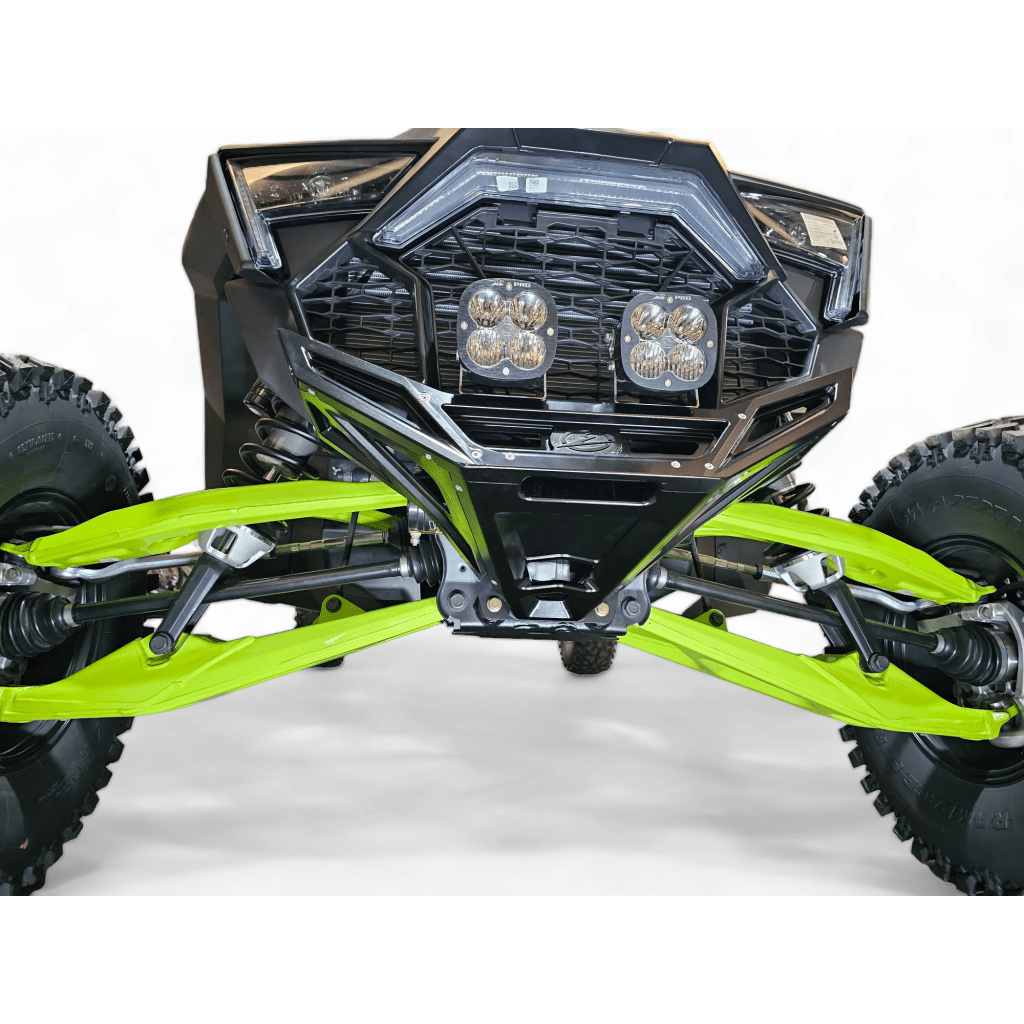 Elektric Offroad 2022 - 2024 Polaris RZR Pro R/ Turbo R Machined Billet Front Winch Bumper (Black Hard Anodize) - MojoMotoSport.com