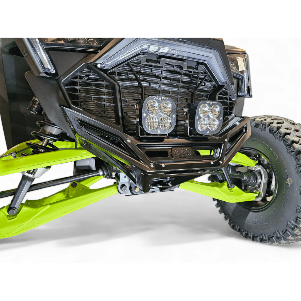 Elektric Offroad 2022 - 2024 Polaris RZR Pro R/ Turbo R Machined Billet Front Winch Bumper (Black Hard Anodize) - MojoMotoSport.com