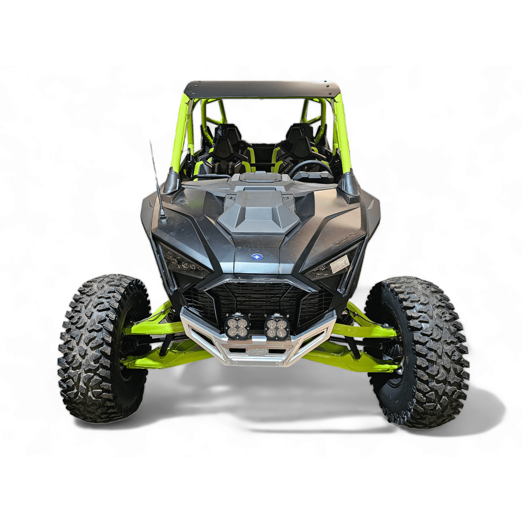 Elektric Offroad 2022 - 2024 Polaris RZR Pro R/ Turbo R Machined Billet Front Winch Bumper (Clear Hard Anodize) - MojoMotoSport.com