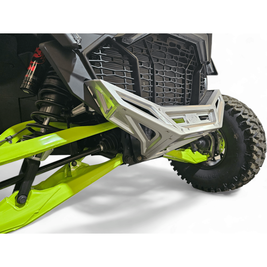 Elektric Offroad 2022 - 2024 Polaris RZR Pro R/ Turbo R Machined Billet Front Winch Bumper (Clear Hard Anodize) - MojoMotoSport.com