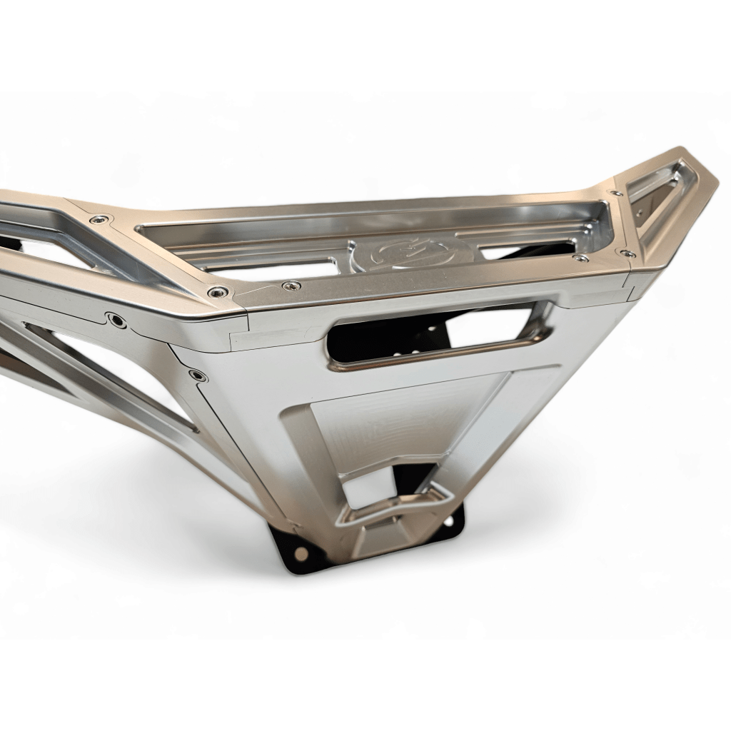 Elektric Offroad 2022 - 2024 Polaris RZR Pro R/ Turbo R Machined Billet Front Winch Bumper (Clear Hard Anodize) - MojoMotoSport.com