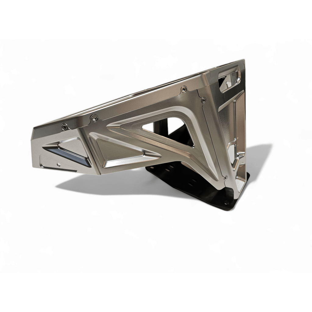 Elektric Offroad 2022 - 2024 Polaris RZR Pro R/ Turbo R Machined Billet Front Winch Bumper (Clear Hard Anodize) - MojoMotoSport.com