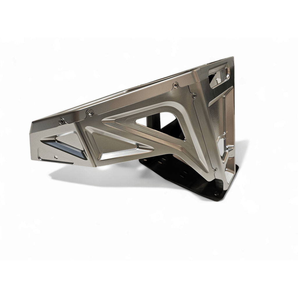 Elektric Offroad 2022 - 2024 Polaris RZR Pro R/ Turbo R Machined Billet Front Winch Bumper (Clear Hard Anodize) - MojoMotoSport.com