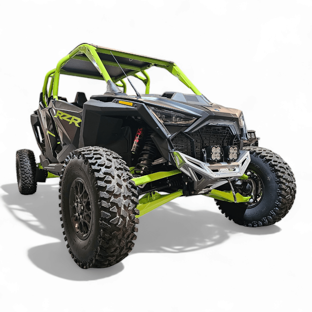Elektric Offroad 2022 - 2024 Polaris RZR Pro R/ Turbo R Machined Billet Front Winch Bumper (Clear Hard Anodize) - MojoMotoSport.com
