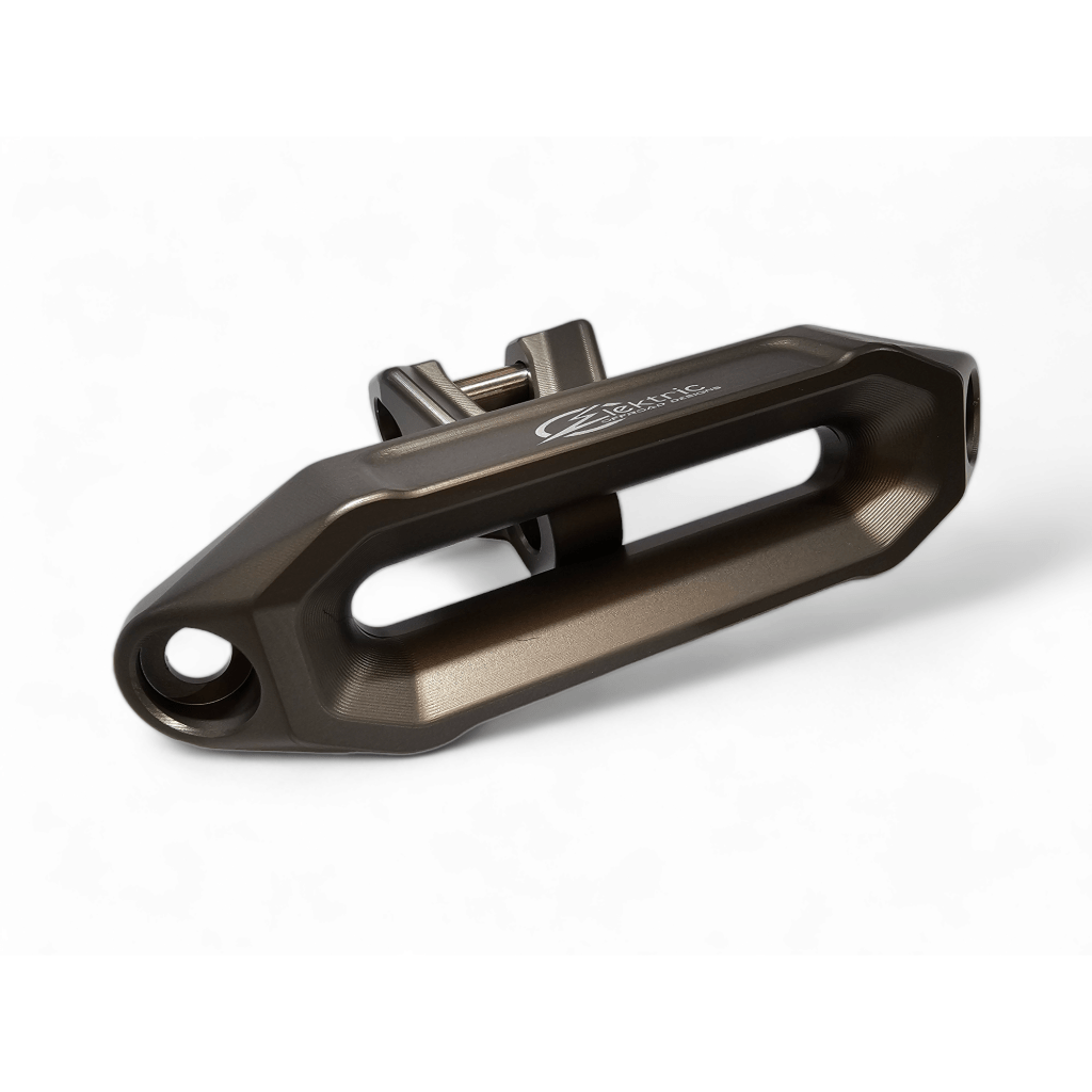 Elektric Offroad Designs UTV Winch Fairlead and Hook | Gunmetal - MojoMotoSport.com
