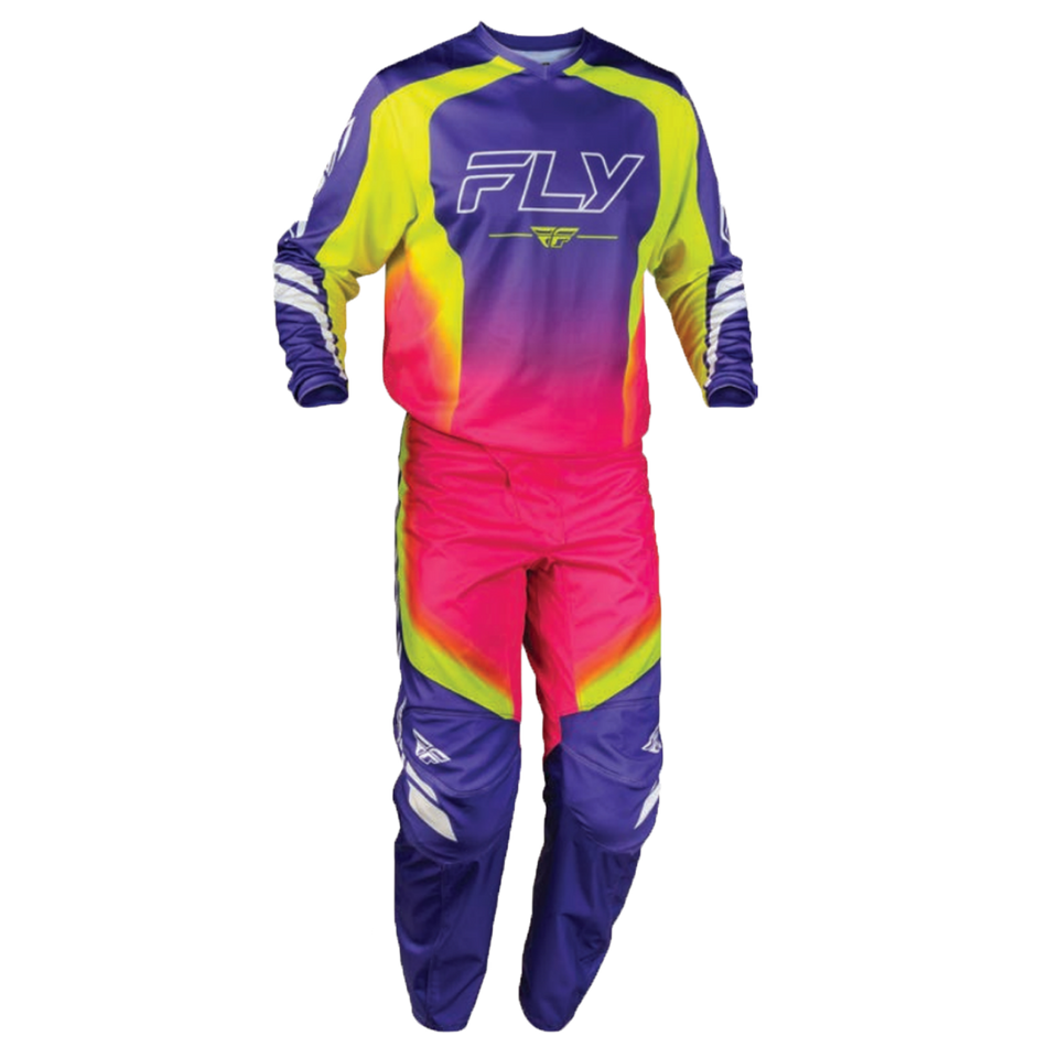Fly Racing 2027 F-16 Raze Gearset Xl/5XL - Purple/Pink/Yellow