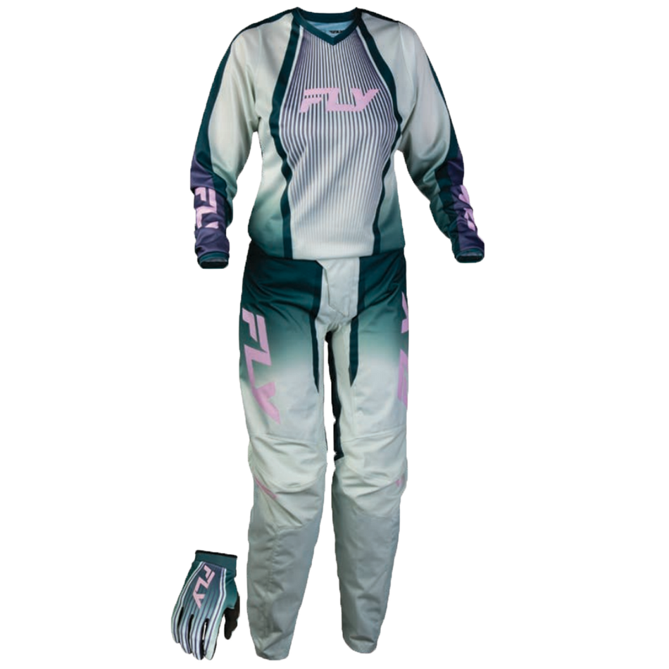 Fly Racing 2027 Women's F-16 Lift Gearset - Green/Purple/Pink