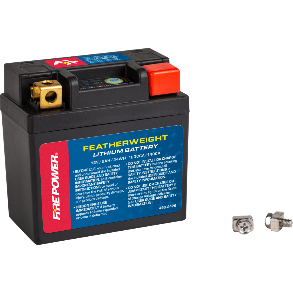 Fire Power Featherweight Lithium Battery 120 CCA 12V/24WH | HJ04L - FP - B - MojoMotoSport.com