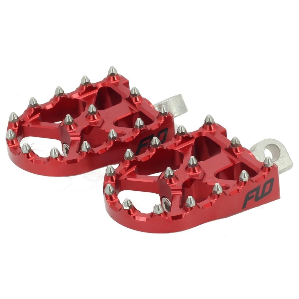 FLO Bmx Style Foot Pegs Red | FPEG - 800V3R - MojoMotoSport.com