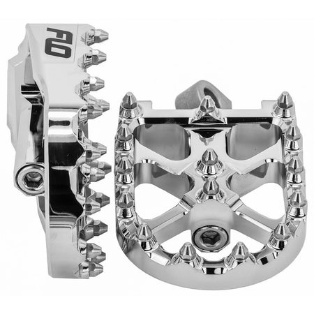 FLO Bmx Style Footpegs Chrome | FPEG - 800V3CR - MojoMotoSport.com