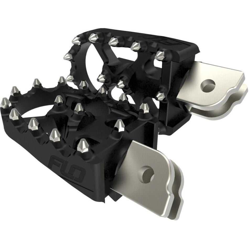 FLO Moto Style Footpeg Set Black M8 Softail | FPEG - 800 - 3 - MojoMotoSport.com