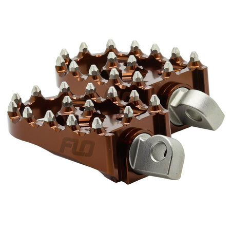 FLO Moto Style Footpeg Set Bronze 2"X3.125" HARLEY | FPEG - 800BRZ - MojoMotoSport.com