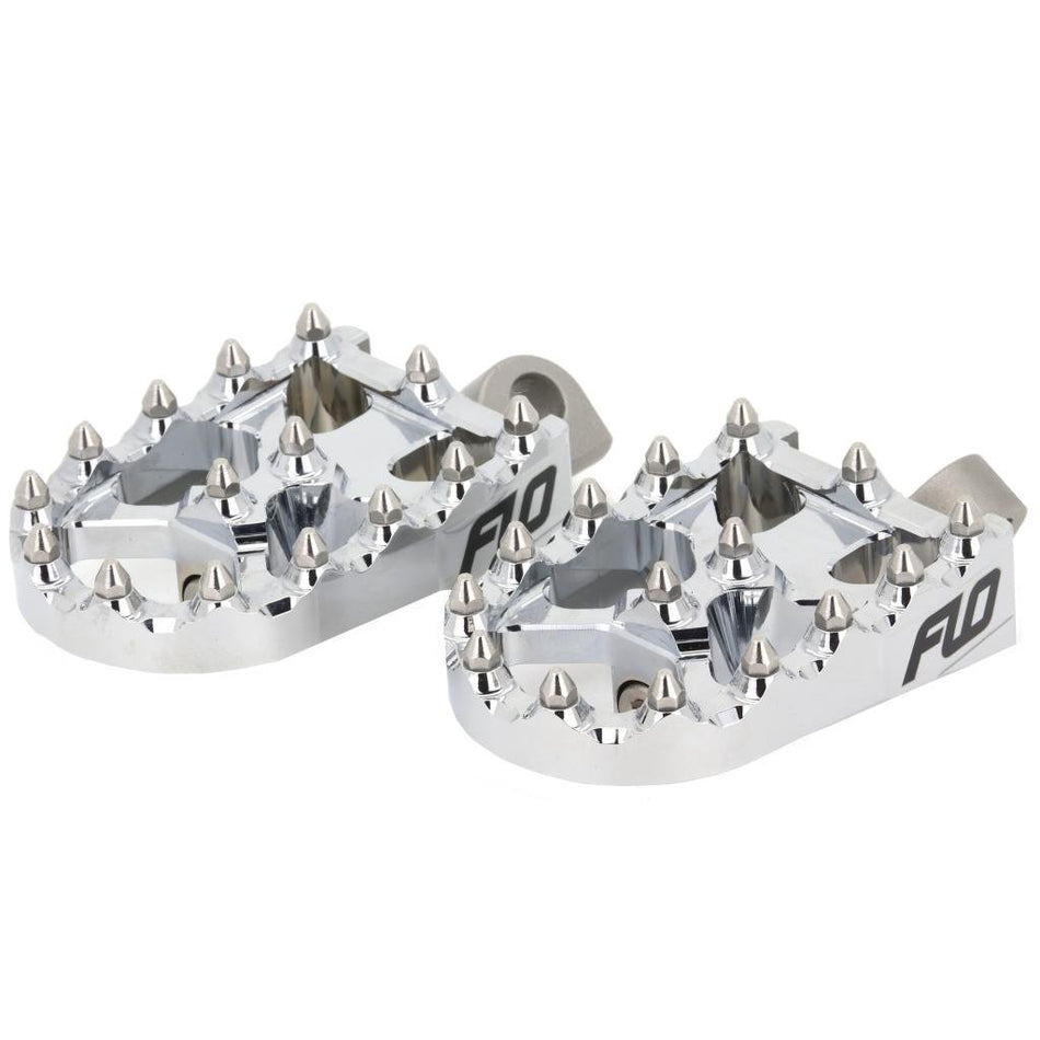 FLO Moto Style Footpeg Set Chrome 2"X3.125" | FPEG - 800CR - MojoMotoSport.com