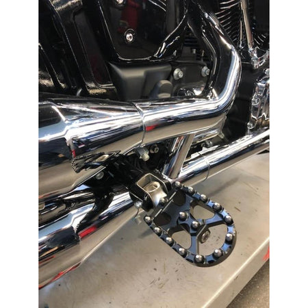 FLO Moto Style Passenger Pegs Black M8 Softail HARLEY | FPEG - 800 - 5 - MojoMotoSport.com