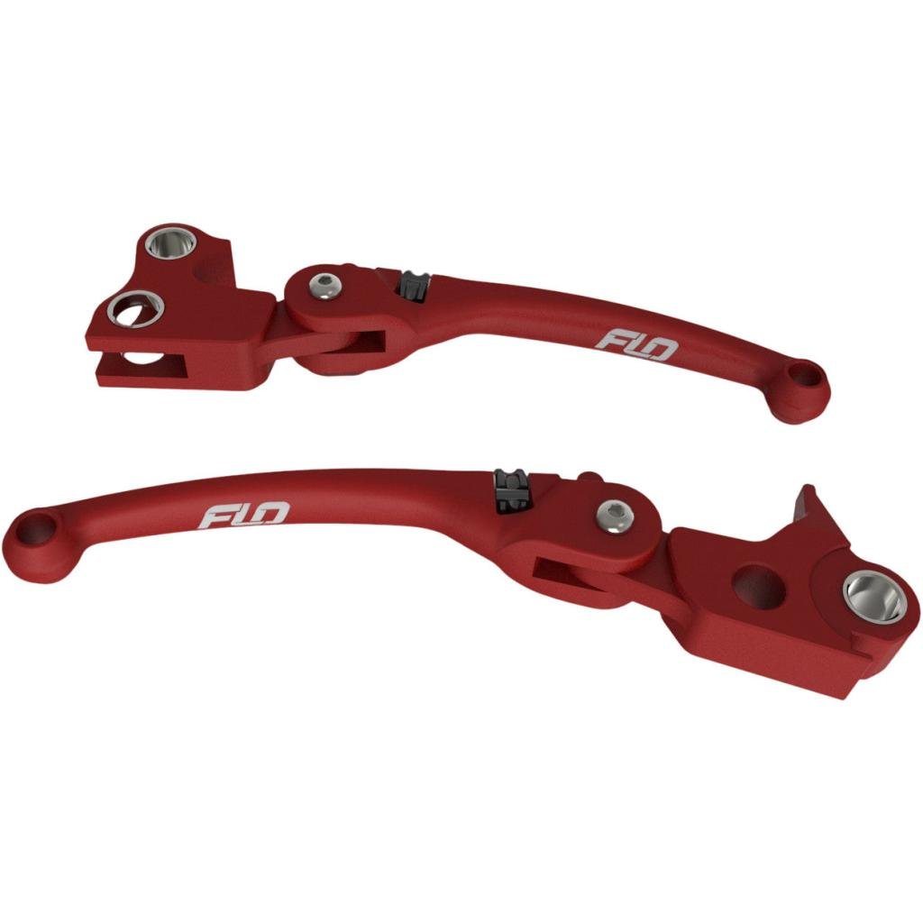 FLO Mx Style Lever Set Red `96 - 17 Fxd | HD - 807R - MojoMotoSport.com