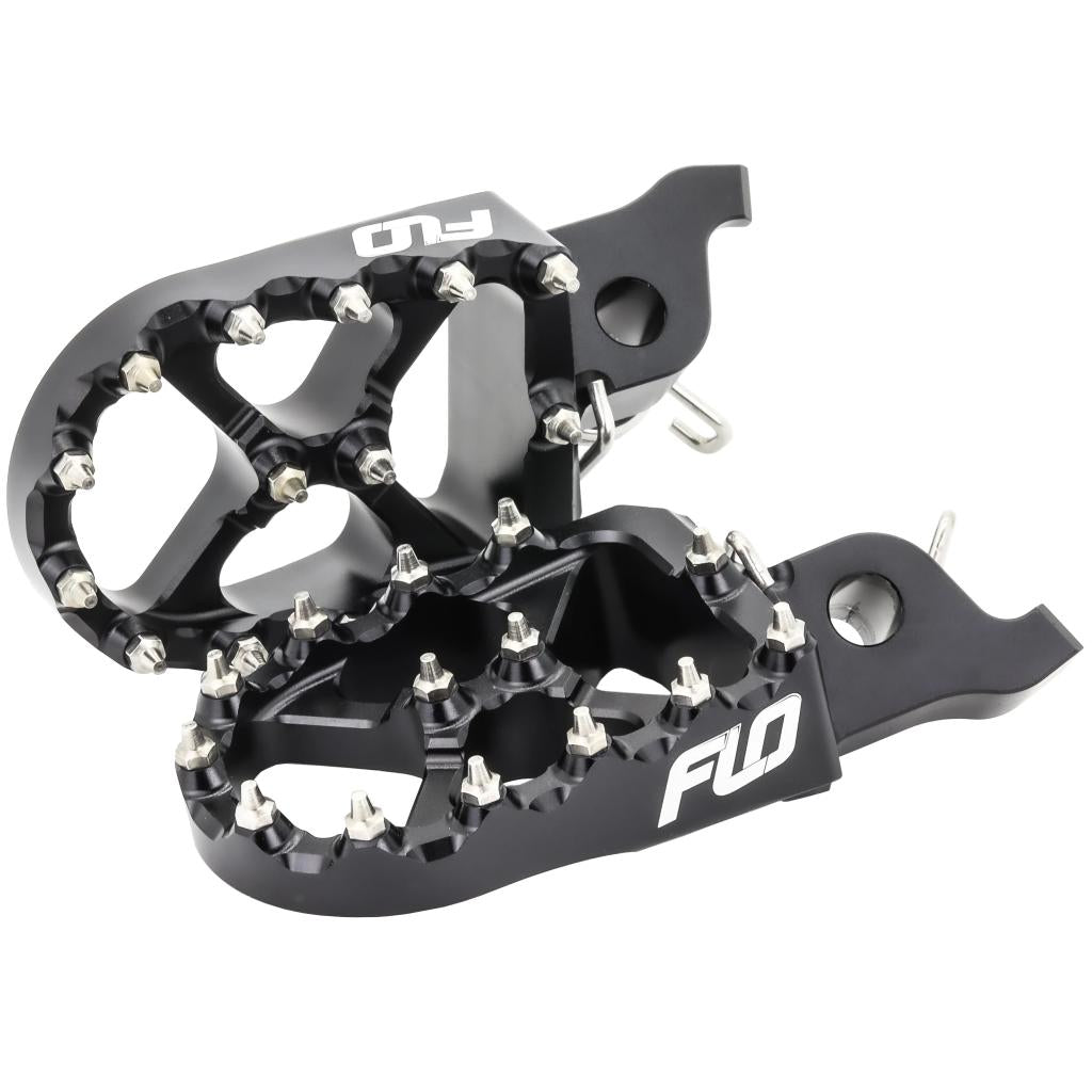 FLO Pro Series Foot Pegs Black Beta | FPEG - 795 - 3BLK - MojoMotoSport.com