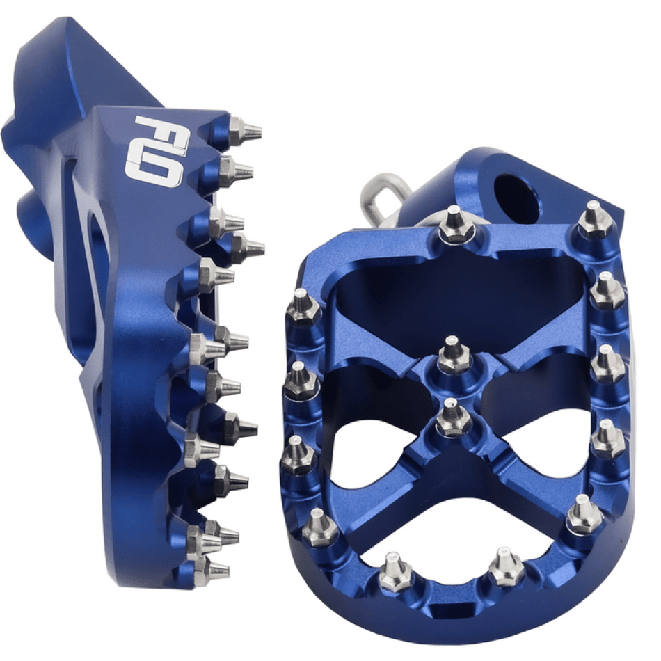 FLO Pro Series Foot Pegs Blue KTM/HUSQ/GAS | FPEG - 795 - 4BLU - MojoMotoSport.com