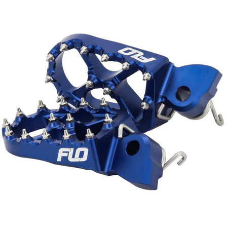 FLO Pro Series Foot Pegs Blue Yam | FPEG - 793BLU - MojoMotoSport.com
