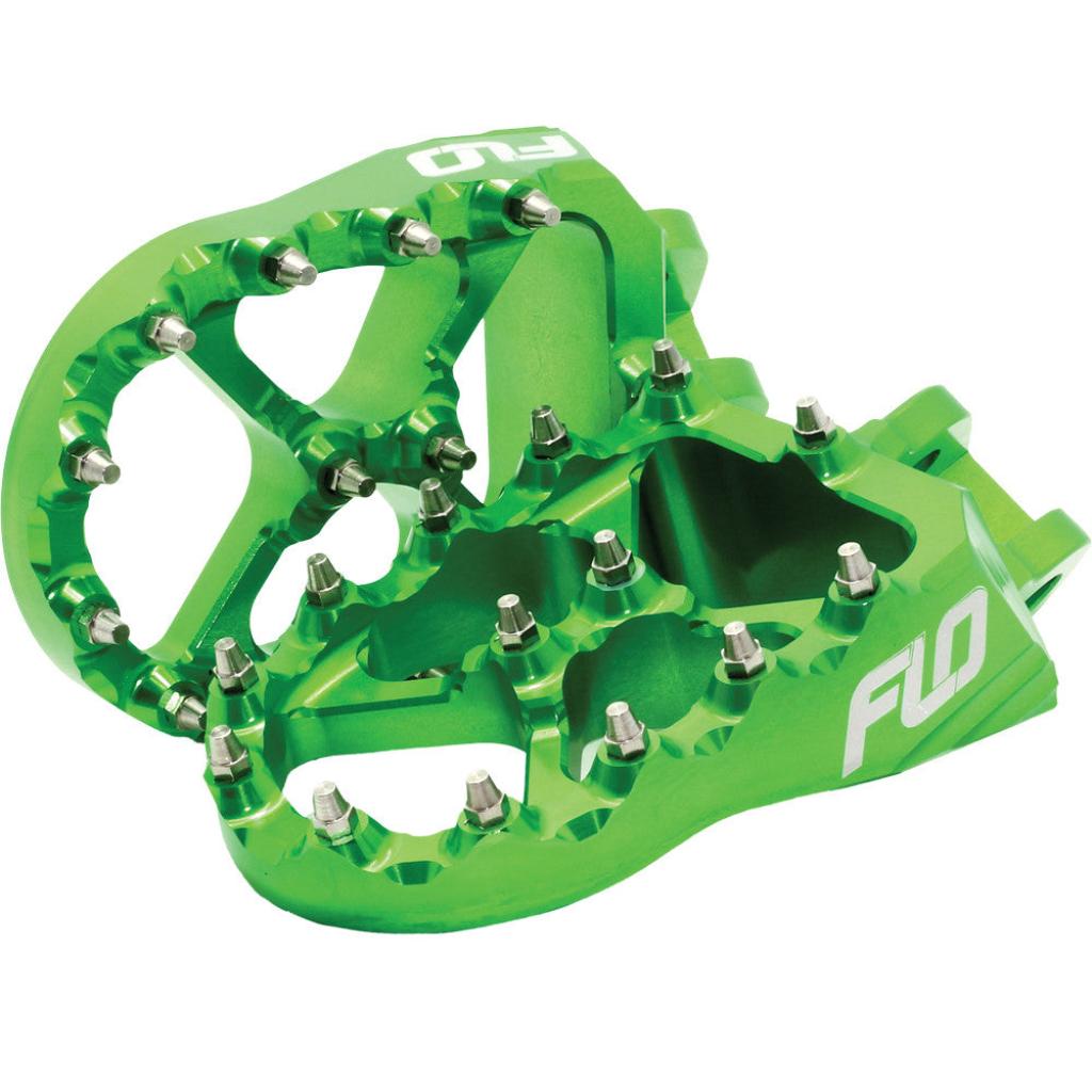FLO Pro Series Foot Pegs Green | FPEG - 792G - MojoMotoSport.com