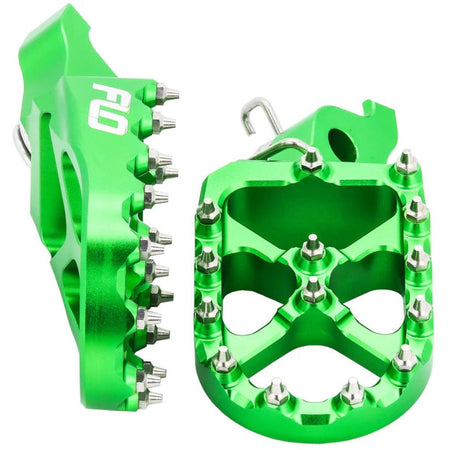 FLO Pro Series Foot Pegs Green | FPEG - 792G - MojoMotoSport.com