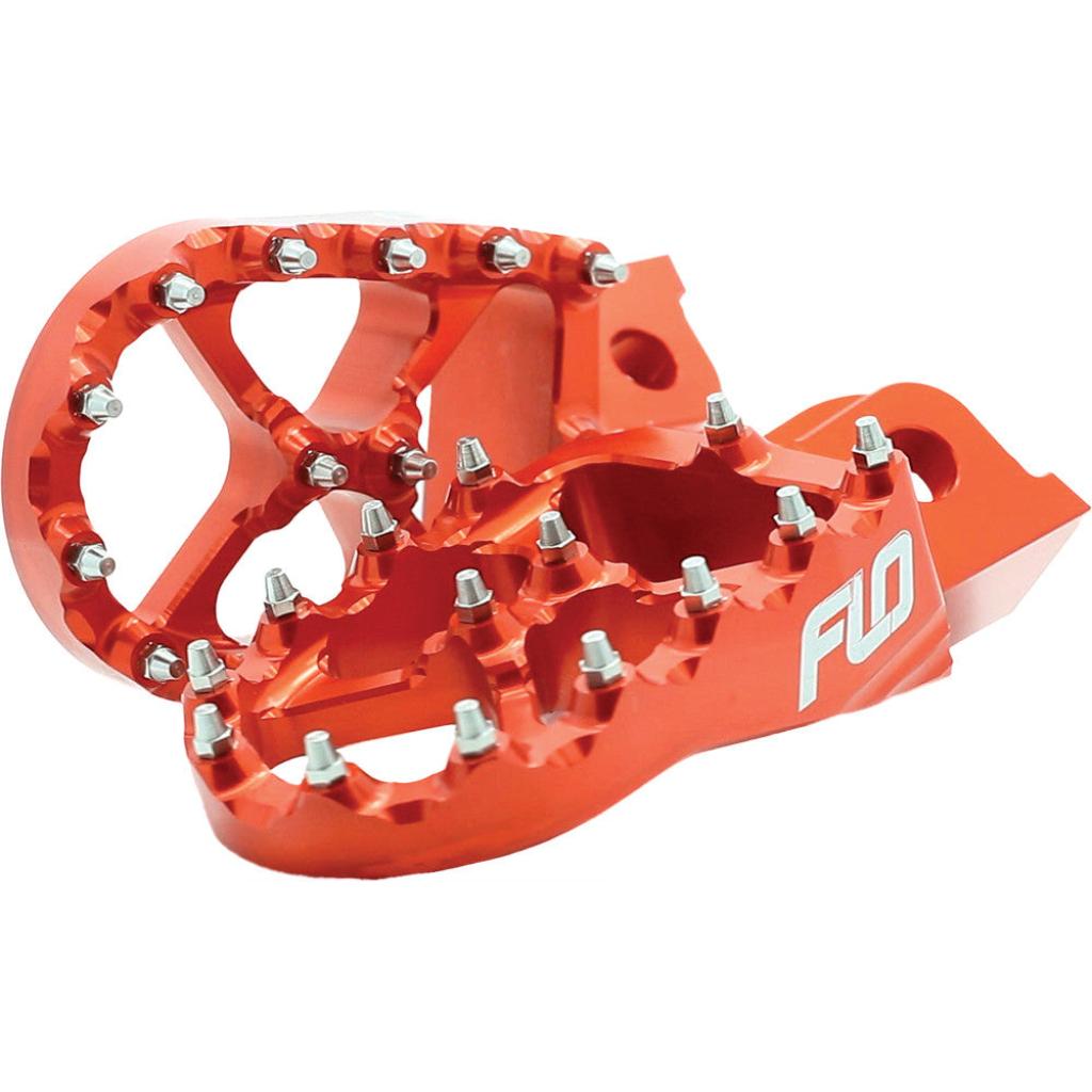 FLO Pro Series Foot Pegs Orange Ktm/Hus | FPEG - 795 - 2 ORG - MojoMotoSport.com