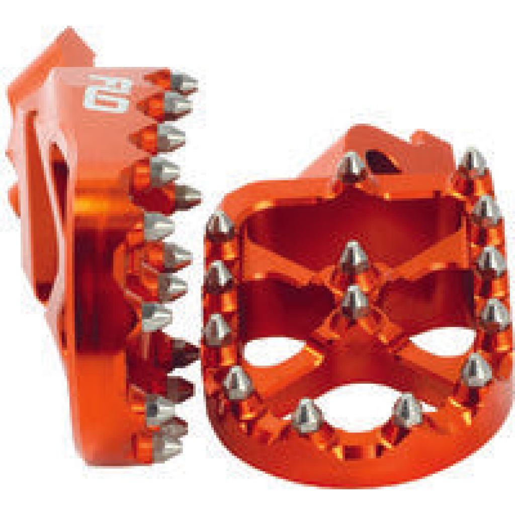 FLO Pro Series Foot Pegs Orange Ktm/Hus | FPEG - 795 - 2 ORG - MojoMotoSport.com