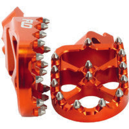 FLO Pro Series Foot Pegs Orange Ktm/Hus | FPEG - 795 - 2 ORG - MojoMotoSport.com